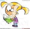 Reading Girl Clipart Image