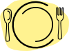 Iammisc Dinner Plate With Spoon And Fork Clip Art