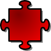 Jigsaw Red Clip Art