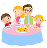 Family Eating Clipart Image