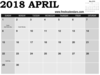 April Calendar Saturday And Sunday Highlight With May Image