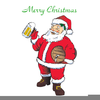 Santa Drinking Beer Image