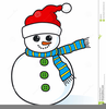 Skinny Snowman Clipart Image