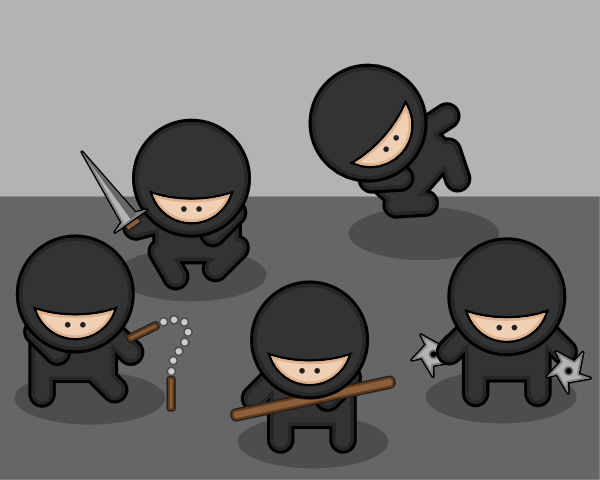 Ninjas Clip Art at Clker.com - vector clip art online, royalty free