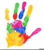 Color Handprint Clipart Image