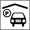 Hotel Icon Has Indoor Parking Clip Art