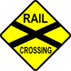 Caution Railroad Crossing Clip Art