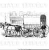 Horse And Covered Wagon Clipart Image