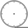 Blank Analog Clock Clipart Image