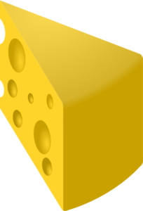 Yellow Swiss Cheese Slice Clip Art