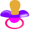 Purple Pacifier Clip Art at Clker.com - vector clip art online, royalty ...