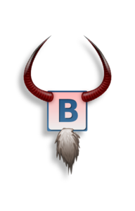 B With Horns Clip Art