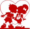 Red Valentine Kiss Clip Art
