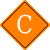 Orange Construction Sign Clip Art