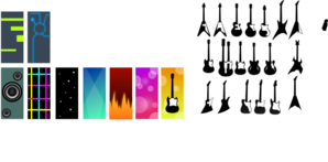 Various Types Of Guitars Clip Art