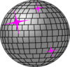 Pink And Silver Disco Ball Clip Art