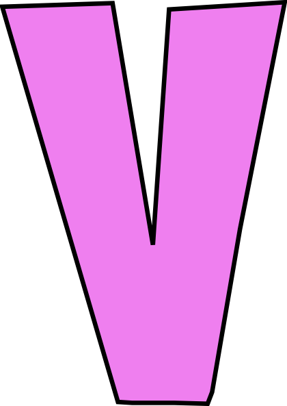 V Pink Letter Clip Art at Clker.com - vector clip art online, royalty