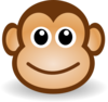 Happy Monkey Face Clip Art