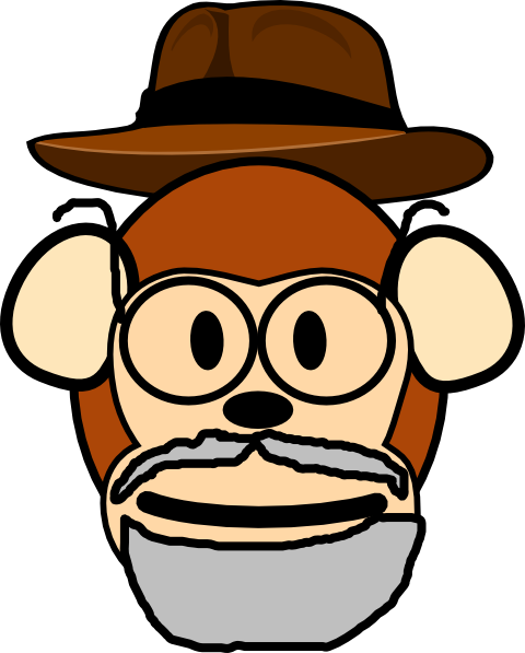 Grandpa Monkey Clip Art at Clker.com - vector clip art online, royalty