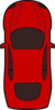 Red Car - Top View Clip Art