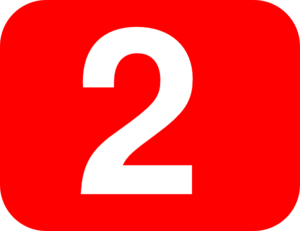 Number 2 Red Background Clip Art
