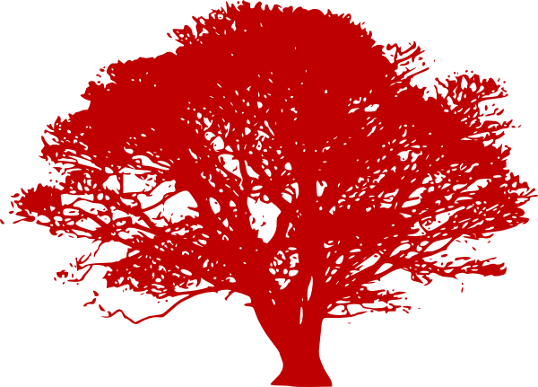 Resume Red Tree Silhouette Clip Art at Clker.com - vector clip art
