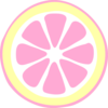 Pink Lemon Slice Clip Art