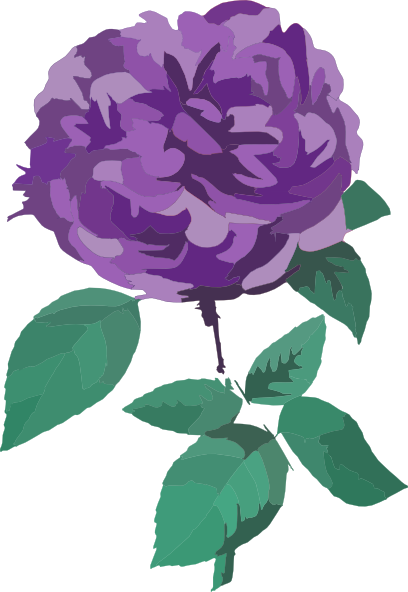 Purple Flower No Background Clip Art at Clker.com - vector clip art