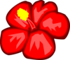 Hibiscus Angie Roja Clip Art