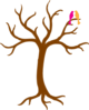 Bare Tree With Love Birds Clip Art