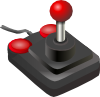 Joystick Black Red Clip Art