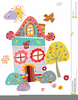 Animated Bird Houses Clipart Image
