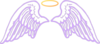 Wings With Halopurple Clip Art
