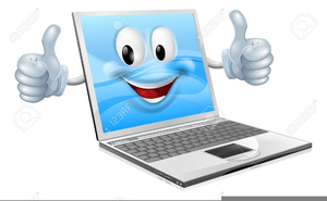 Kids Using Computer Clipart Image