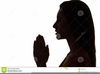 Black Woman Praying Clipart Image