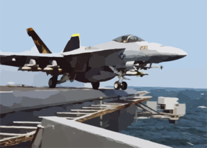 Super Hornet Launches Off The Lincoln Clip Art