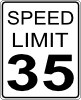 35mph Speed Limit Sign Clip Art