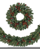 Christmas Wreaths And Garlands Clipart Image