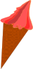 Wild Berry Ice Cream Cone Clip Art