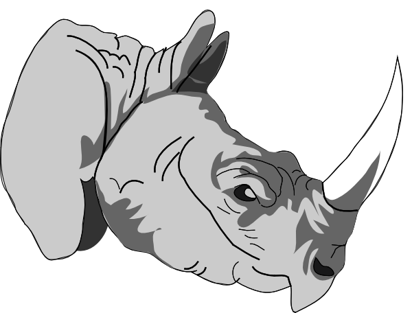 Rhinoceros 3d Clip Art at Clker.com - vector clip art online, royalty