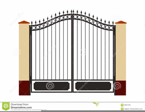 Wrought Iron Gates Clipart Image
