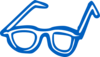 Blue Eye Glasses Clip Art