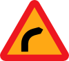 Dangerous Bend Bend To Right Clip Art