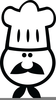 Chef Hat Clipart Black White Image