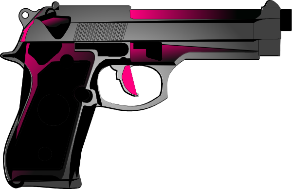 Pink Handgun Clip Art at Clker.com - vector clip art online, royalty