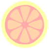 Pink Lemon Slice Clip Art