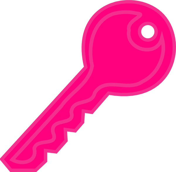 Pink Key Clip Art at Clker.com - vector clip art online, royalty free