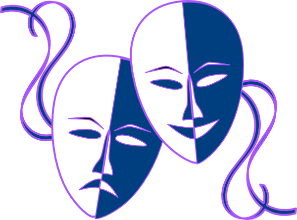 Theatre Masks Clip Art at Clker.com - vector clip art online, royalty