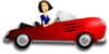 Brunette Female Driver Clip Art