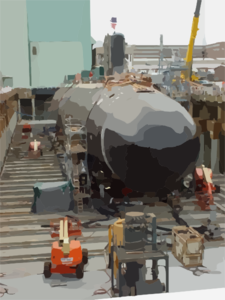 The Navy S Newest And Most Advanced Submarine, Pre-commissioning Unit (pcu) Virginia (ssn 774) Moved Out Doors For The First Time In Preparation For Her Aug. 16 Christening Clip Art